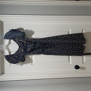 Kourt Josie Puff Sleeve Floral Summer Tie Dress